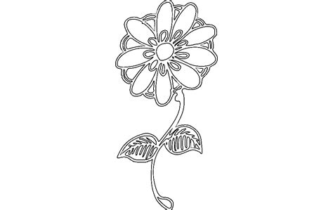 Download Daisy Flower Border Files DXF Files