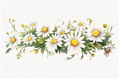 Download Daisy Flower Border Files Free PSD Mockups