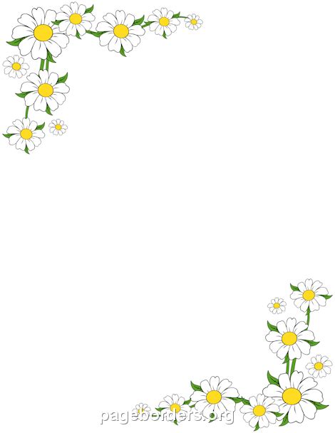 Download Daisy Flower Border Printable