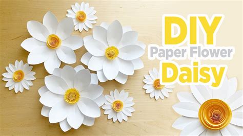 Download Daisy Paper Flower Template Files Free PSD Mockups