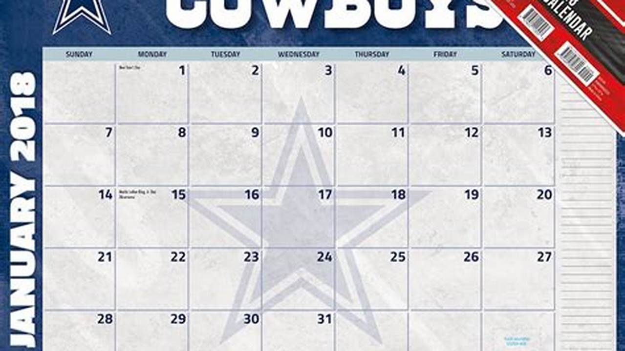 Dallas Cowboys Desk Calendar 2024