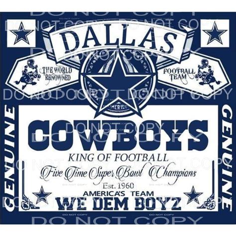 Dallas Cowboys Screen Print Transfer