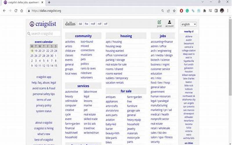 Dallas Craigslist