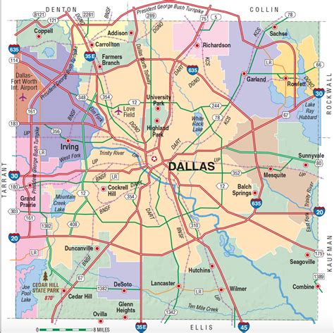 Dallas Map With Counties