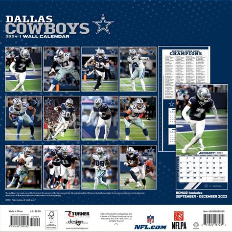 Dallas Cowboy Calendar