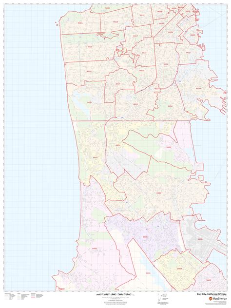 Daly City CA Zip Code Map