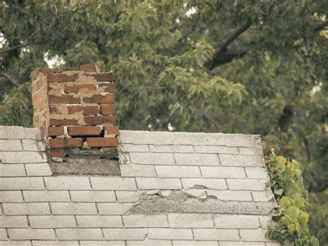 Damaged Chimney Showing Signs of Deterioration