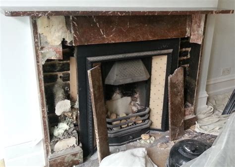 Damaged Fireplace