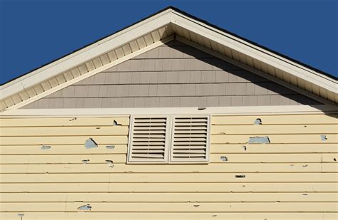 Damaged Siding from Hail