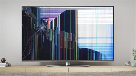 Damaged Television Screen