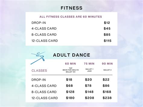 Dance Class Pricing