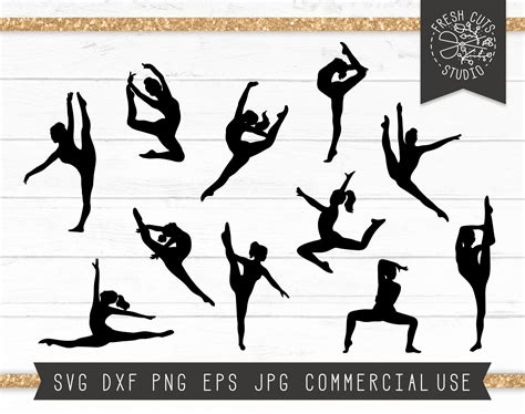 Graceful Movement Personified: Unleash Creativity with Dancer Silhouette Svg