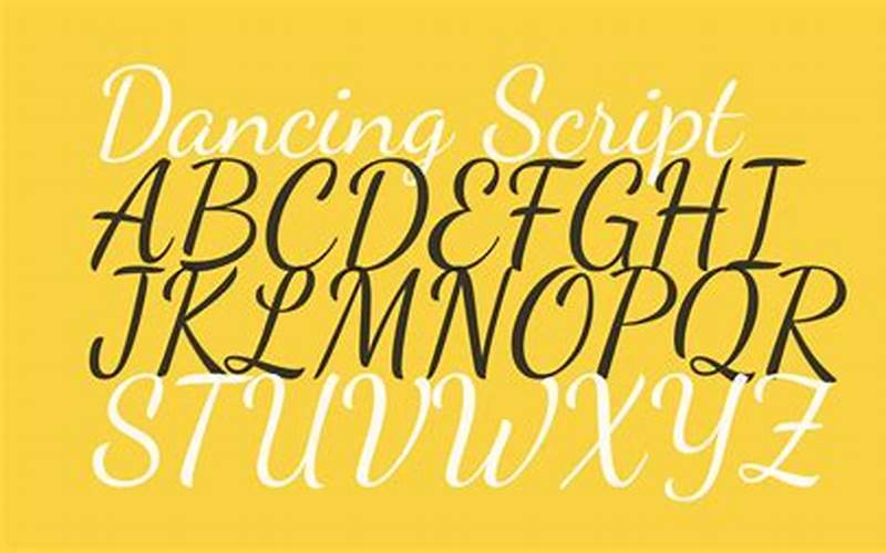 Dancing Script Font Example