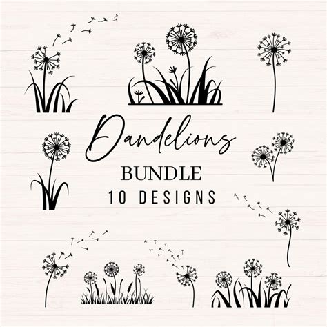 Download Dandelion Bundle Commercial Use DXF Files