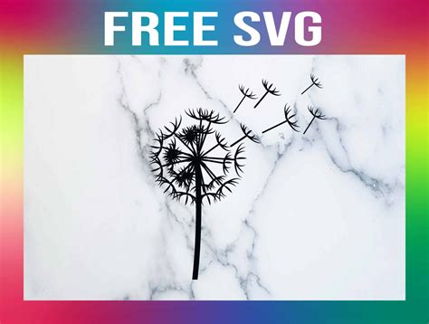 Download Dandelion SVG File - SVG Design Silhouette Free PSD Mockups