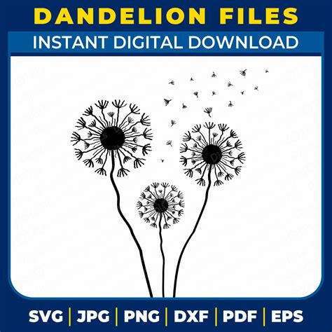 Download Dandelion SVG Files DXF Files