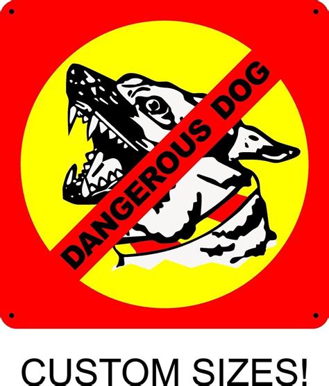 Dangerous Dog Sign eBay