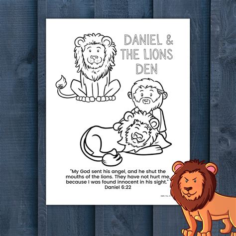 Daniel In The Lions Den Coloring Pages