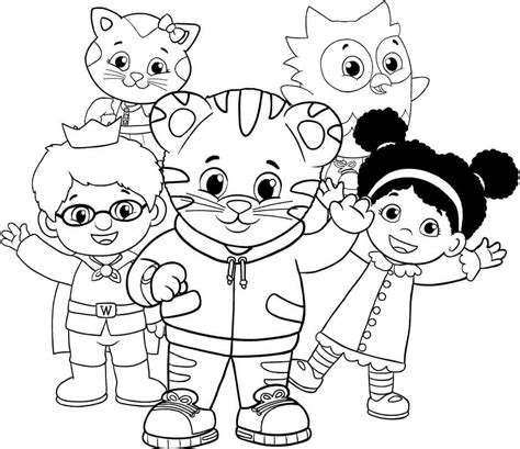 Daniel Tigers Neighborhood Coloring Pages