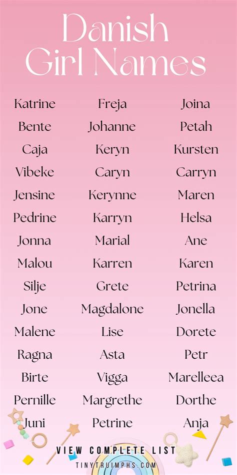 Danish Girl Names That Start With E