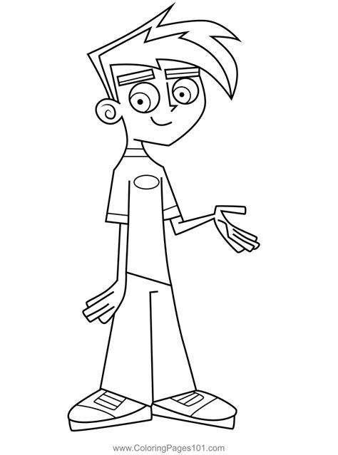 Danny Phantom Coloring Page For Kids