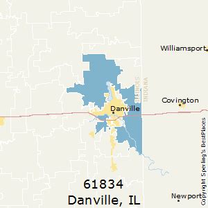 Danville KY Zip Code Map