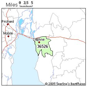 Daphne, Alabama (AL) Zip Code Map Locations, Demographics list of