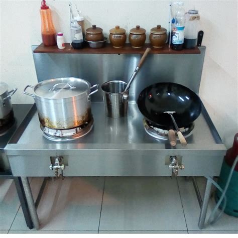 Dapur masak Stainless steel kwali range 2 burner, TV & Home Appliances