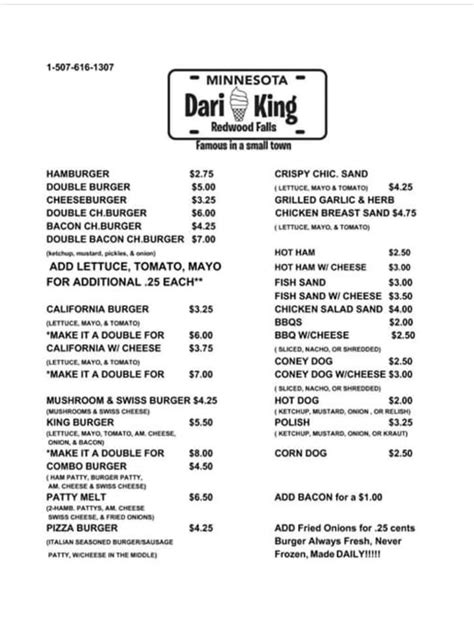 Dari King Menu