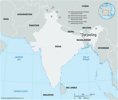 Darjeeling In India Map