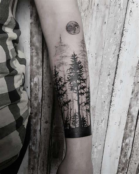 Dark Forest Tattoo Drawing