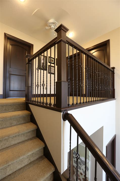 Dark Wood Banister Stair Railing: The Perfect Addition To Your Home