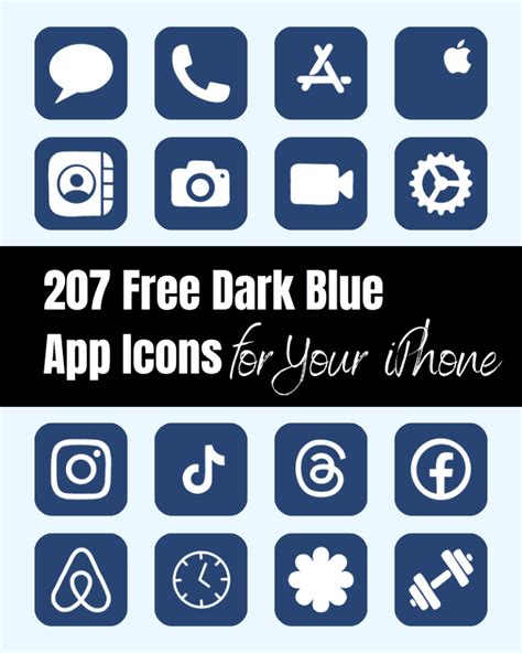Dark blue icon design examples
