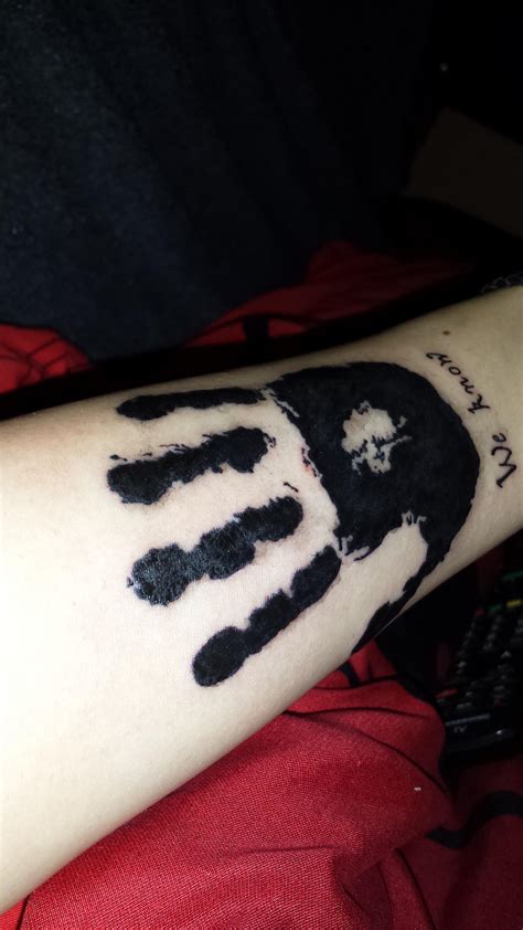 My Dark Brotherhood tattoo done by Sarah at Victory Doll