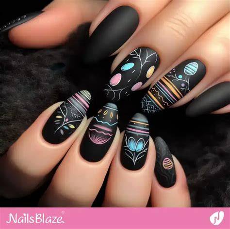 Dark Easter Nails