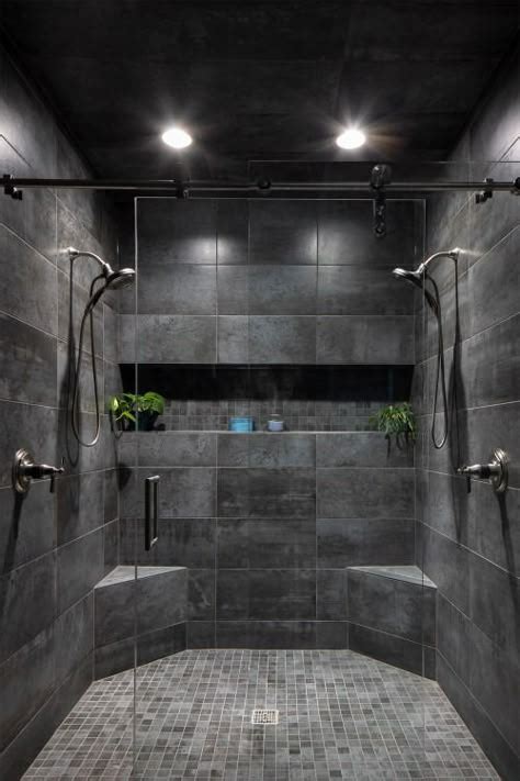 Dark Gray Shower Tile