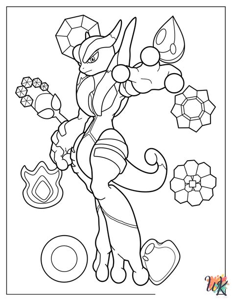 Dark Mewtwo Coloring Pages