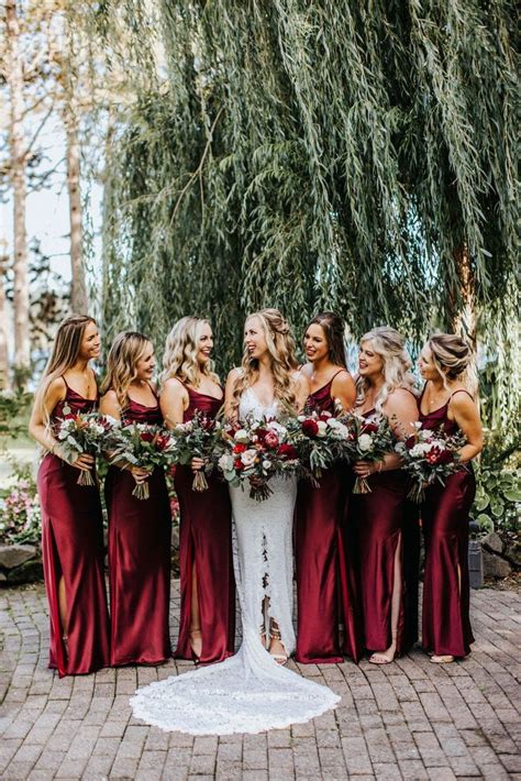 Passionate Elegance: Embrace Romance with Bold Dark Red Wedding Colors