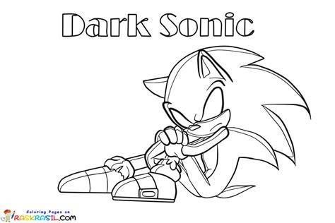 Dark Sonic Coloring Page