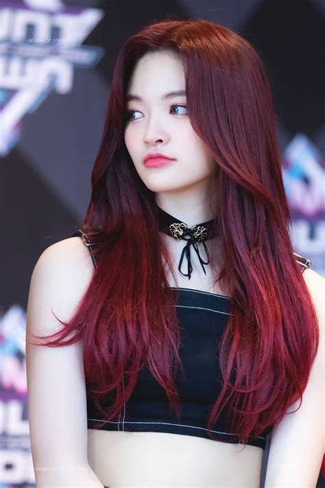 Dark red hair color Korean