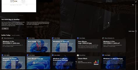 Darkest Windows 10 Timeline