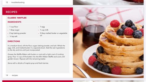 Dash Mini Waffle Maker Recipe Book