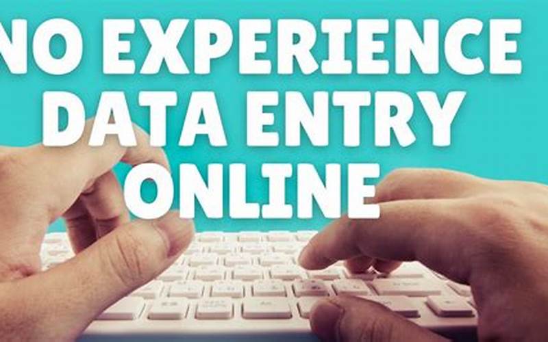 Data Entry Jobs No Experience Remote