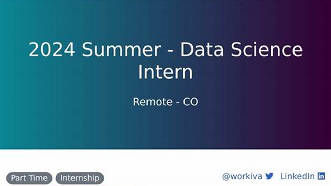 Data Science Internships Summer 2024 Remote