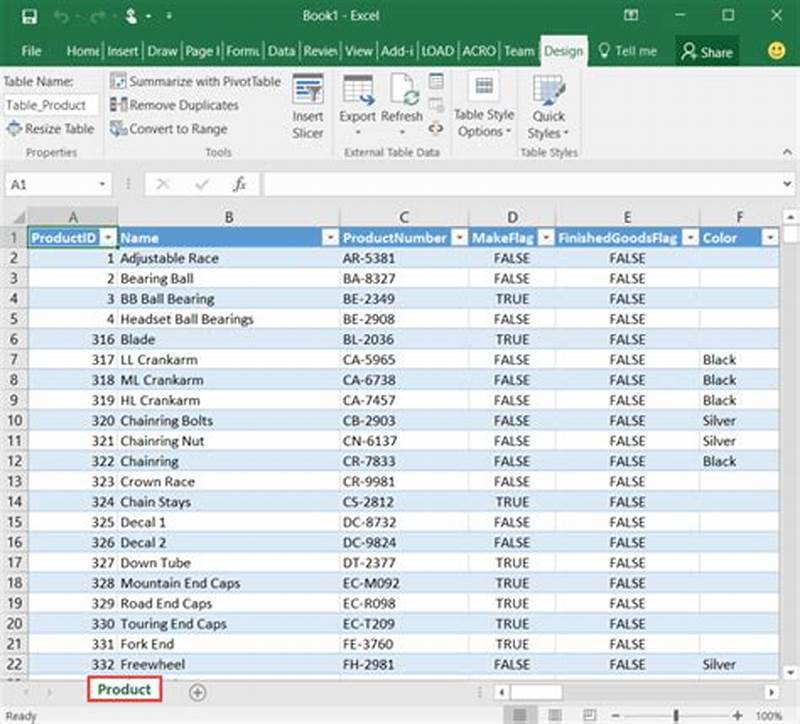 Data Catalog Example Excel