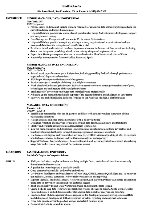 Data Engineering Manager Resume