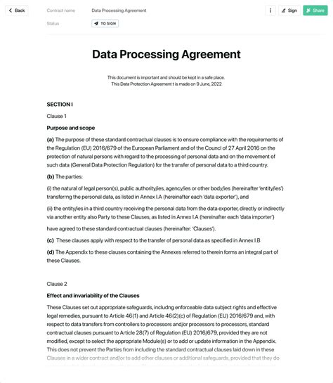 Data Processing Agreement Template Uk