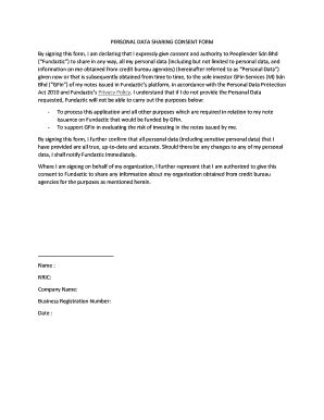 Data Sharing Consent Form Template Picture