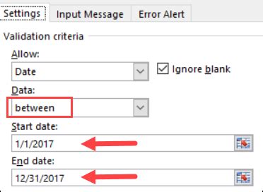 Date Input Validation :