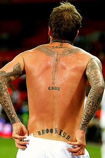 David Beckham Lower Back Tattoo